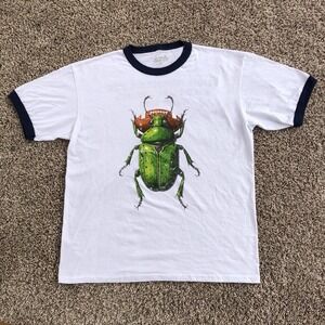 SZA 2025 Tour Merch Beetle Ball Ringer Shirt Adult Size XL White Authentic TDE